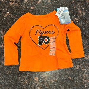 NWT Philadelphia Flyers Orange Long-Sleeve Tee 12-18 Months